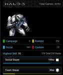 Picture of my sexy elite and exp, highest skill and what not. So what I'm a 16. >:(