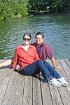 With my significant other (and baby alligators) at a lake, June 2014